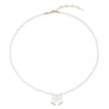 Винтажное готическое сладкое ожерелье с подвеской в виде банта из жемчуга и бисера для ключицы для женщин