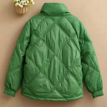 Винтажное хлопковое пальто большого размера для женщин, верхняя одежда больших размеров, теплая и стильная M