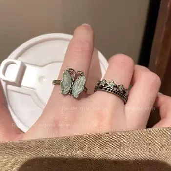 Винтажное китайское кольцо-бабочка для женщин – дизайн высокого класса с открытым указательным пальцем Vintage Butterfly Ring