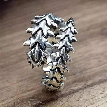 Винтажное кольцо для пары в стиле панк-сороконожка, готическое геометрическое кольцо на позвоночник, кольца на пять пальцев, хип-хоп, гипербола, аниме, кольцо, ювелирные изделия CHINA