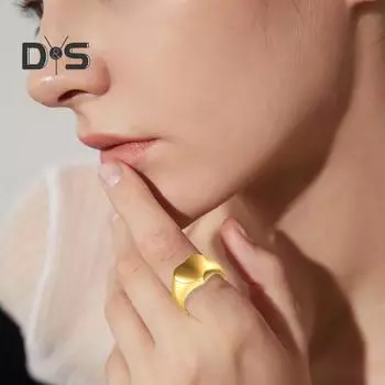 Винтажное кольцо из чистого полированного титана с поверхностью в форме сердца, простой стиль, разные размеры, антикоррозийное, легкое, на палец, подарок на день Святого Валентина US 12 золотистый