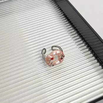 Винтажное кольцо на палец с вишней, цинк, цинковый сплав, кремовое, кольцо с вишней, модное, для девочек Style B