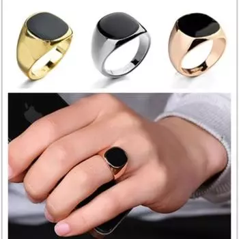 Винтажное кольцо ручной работы из розового золота и серебра с капающим черным маслом для мужчин, большое, новый стиль, простые ювелирные изделия в крутом стиле 6