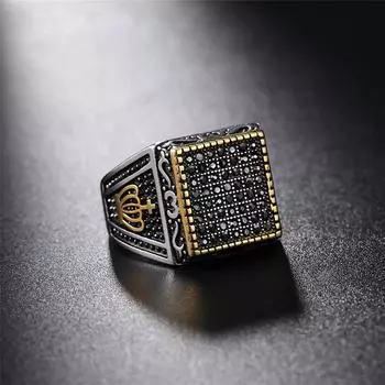 Винтажное кольцо с короной, кольца из нержавеющей стали для мужчин, полные циркона, ювелирные изделия, подарок 8
