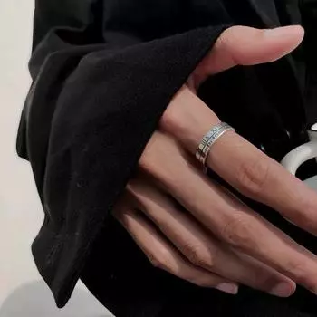 Винтажное кольцо с римскими цифрами, женское, простое, нишевое, дизайн, Sense, английское, время, кольцо