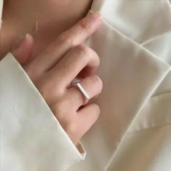 Винтажное кольцо унисекс из чистого полированного титана и стали с плоской поверхностью, простой стиль, блеск, многоцветный US 12 золотистый