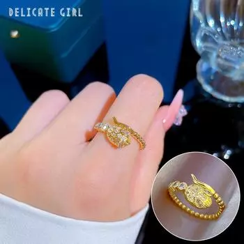 Винтажное кольцо в форме змеи в стиле панк для мужчин и женщин, корейское элегантное регулируемое кольцо с цирконом, свадебные украшения для вечеринок