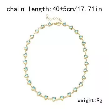 Винтажное колье-чокер с радужным сердцем для женщин, цепочка на ключицу в стиле бохо, эффектные ювелирные изделия, летний воротник, пляжный подарок as the picture