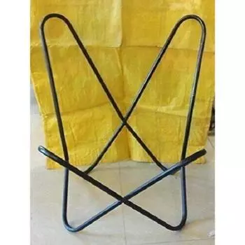 Винтажное кожаное кресло-бабочка ручной работы Relax Arm Chair SleeperSeat{Only Frame}