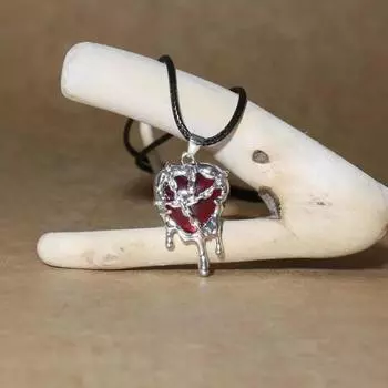 Винтажное красное ожерелье с подвеской в виде креста в виде сердца и змеи для женщин и мужчин в стиле Хэллоуина, готические украшения в стиле рейв, аксессуары