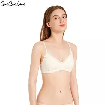 Винтажное кружевное вязанное крючком нижнее белье сексуальный бюстгальтер телесного цвета бесшовный съемный нагрудный вкладыш удобный дышащий бюстгальтер S