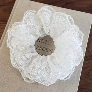 Винтажное кружево, цветочная отделка, многослойные резинки для волос, женские романтические повязки на голову, милые резинки для волос для девочек, женская модная резинка для волос для вечеринки