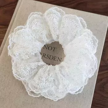Винтажное кружево, цветочная отделка, многослойные резинки для волос, женские романтические повязки на голову, милые резинки для волос для девочек, женская модная резинка для волос для вечеринки