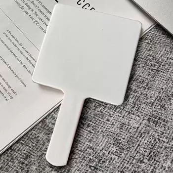 Винтажное квадратное ручное зеркало-бабочка, эллиптическое зеркало для макияжа, спа-салон, ручное зеркало для макияжа, косметический инструмент Square розовый