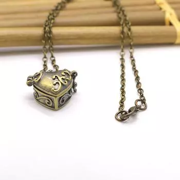 Бренд Mihmily — старинное латунное ожерелье в форме сердца, памятное ожерелье с подвеской в виде коробки, персонализированная мода