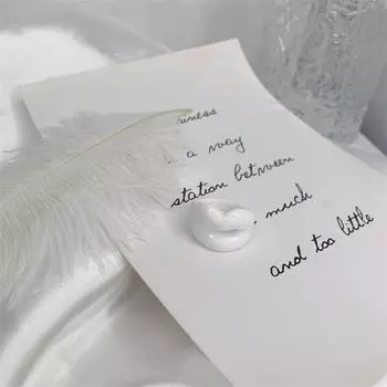 Винтажное Личность Геометрическое Квадратное Акриловое Для Женщин Кольца из Смолы Губы Кольцо на Палец Модная Бижутерия A