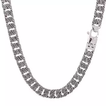 Винтажное массивное ожерелье с цепочками шириной 12 мм для мужчин, массивное ожерелье из нержавеющей стали в стиле панк, ювелирные изделия на Хэллоуин, мужские ожерелья 50CM серебряный