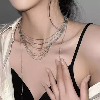 Винтажное многоуровневое ожерелье, модные женские стили, многослойные колье, ожерелья, ювелирные аксессуары, подарки