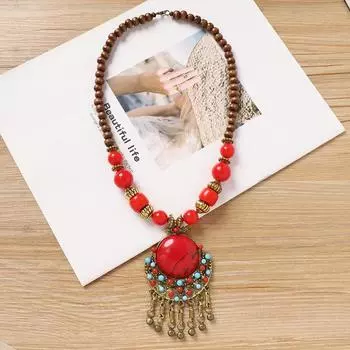 Винтажное модное ожерелье Богемное длинное преувеличенное ожерелье-колокольчик цепочка для свитера женские тибетские аксессуары