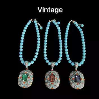 Винтажное модное универсальное ожерелье средней старины, полностью инкрустированное бриллиантами, ручная работа, тяжелая промышленность, винтажное ожерелье-свитер Necklace фиолетовый