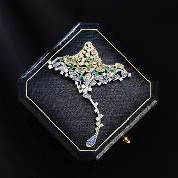 Винтажное морское существо, электрические скаты, брошь в виде рыбы-нетопыря, нишевый дизайн, булавка для аксессуаров одежды, инкрустированная цветным цирконием серебряный