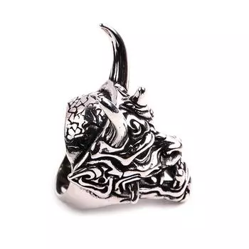 Винтажное мужское кольцо с черепом ужасов, гнева, готического панка, байкерского скелета, титановые кольца