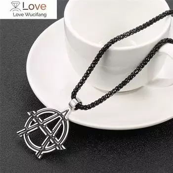 Винтажное мужское ожерелье с подвеской черного цвета