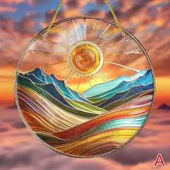 Винтажное окно ретро дом круглый акриловый вывеска настенная художественная фреска акриловый лист пластина ловец солнца комната садовый декор