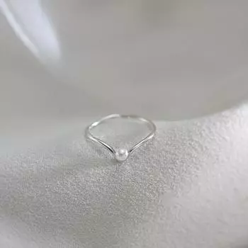 Винтажное открытое кольцо в стиле суда, нежное и милое женское кольцо с жемчугом в форме буквы V, день раннего весеннего прилива opening adjustable
