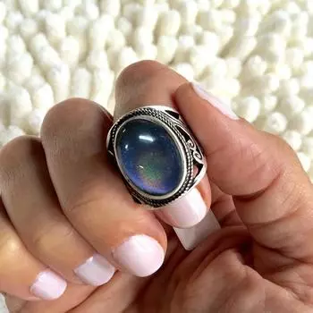 Винтажное овальное эпоксидное кольцо женское, ретро литературное и загадочное кольцо, старинные украшения 6