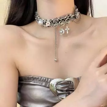 Винтажное ожерелье «Глаз дьявола» Изящное женское ожерелье с подвеской «Глаза демона» Подарки на вечеринку style 1