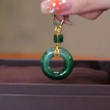 Винтажное ожерелье из бамбука, легкая роскошь и уникальный кулон из искусственного нефрита, ожерелье в виде тотема солнца по старинному методу, цветочный воротник 1pc