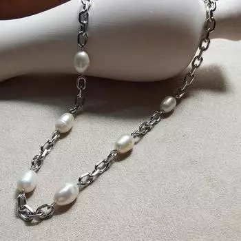 Винтажное ожерелье из латуни-цепочки с темпераментом