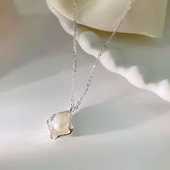 Винтажное ожерелье из лавового жемчуга с геометрией, нерегулярная складка, цепочка для воротника, женская