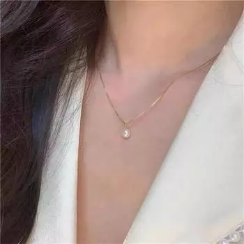 Винтажное ожерелье с подвеской из искусственного жемчуга, колье из сплава, аксессуар, идеальные женские украшения для женщин, повседневная одежда и декор для вечеринки