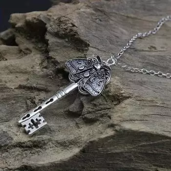 Винтажное ожерелье с подвеской в виде кельтского креста, ювелирные изделия из моли, серебряное украшение на шею, подарок