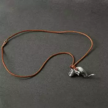 Винтажное ожерелье серебряного цвета, ювелирные изделия, колье, грустное подвесное ожерелье в форме кошки, ожерелье для пары, ожерелье с животным котенком