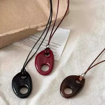 Винтажное персонализированное ожерелье с подвеской в виде свиного носа для женщин и девочек, простая универсальная цепочка для свитера, ювелирные изделия, аксессуары, подарки красный