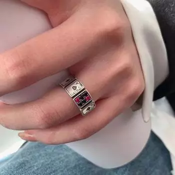 Винтажное платье с цирконием, регулируемое отверстие, неувядающие игральные карты, открытые манжеты