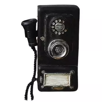 Винтажное потертое настенное крепление для телефона, художественное украшение для бара и клуба, украшение для дома B чёрный