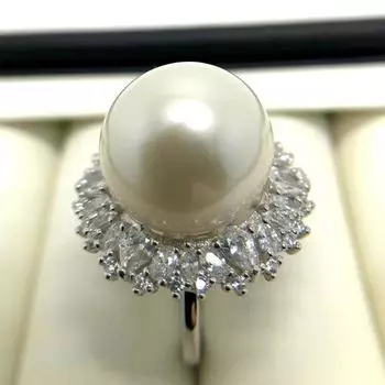 Винтажное преувеличенное барочное кольцо с жемчугом, регулируемое кольцо с отверстием, цветное элегантное кольцо Aurora, ювелирные изделия для рук adjustable opening золотой