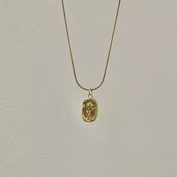 Винтажное простое геометрическое ожерелье с подвеской в виде розы для женщин, рельефное ожерелье с подвеской в виде тюльпана, не выцветающая ключичная цепочка золотой