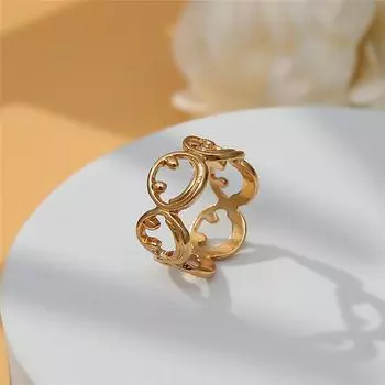 Винтажное регулируемое кольцо с улыбающимся лицом, открытые кольца для женщин, хип-хоп, украшения на палец удачи