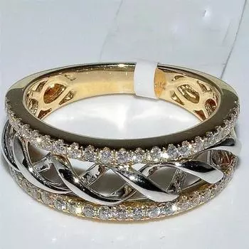 Винтажное резьба классическая фигура цветок мужское кольцо старинный золотой цвет полый циркон ретро перстни для женщин свадебные украшения 5