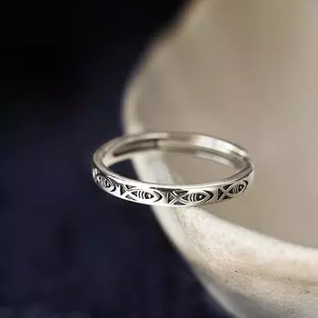 Винтажное серебряное кольцо Koi унисекс модное открытое кольцо простое индивидуальное кольцо ювелирные изделия аксессуары для банкета 1PC