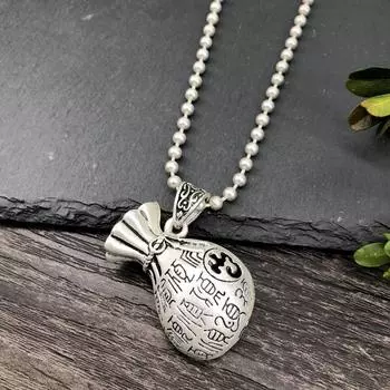 Винтажное тайское серебряное длинное ожерелье с подвеской в виде цветка, простая длинная цепочка для свитера, женские аксессуары