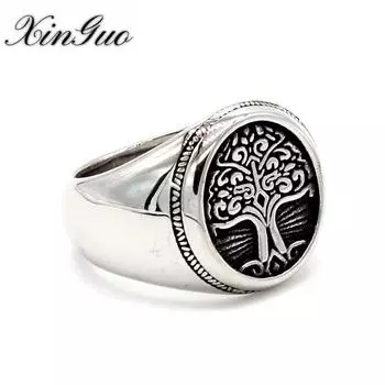 Винтажное титановое кольцо «Рождественская елка» «Древо жизни» 7