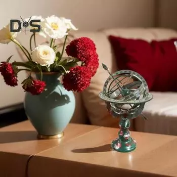 Винтажное украшение в виде армиллярной сферы, ретро солнечные часы, стрелка, морская сфера, глобус, домашний офис, спальня, гостиная, рабочий стол, железный художественный орнамент, Рождество A