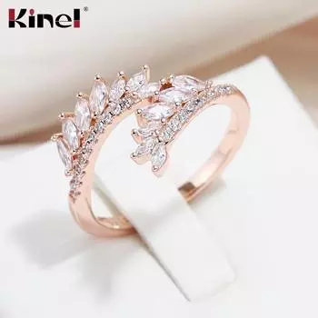 Винтажное вечернее кольцо с кубическим цирконием, роскошное ювелирное изделие, подарок 7