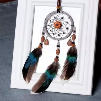Винтажное зеркало заднего вида «Ловец снов» для автомобиля, подвесной кулон, украшения для дома